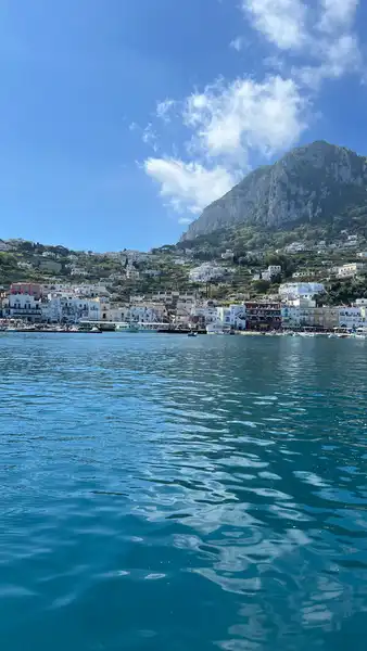 Vista de Marina Grande y las casas de Capri