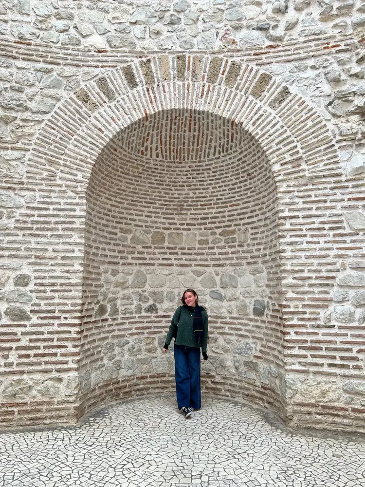 Agus en el centro histórico de Split